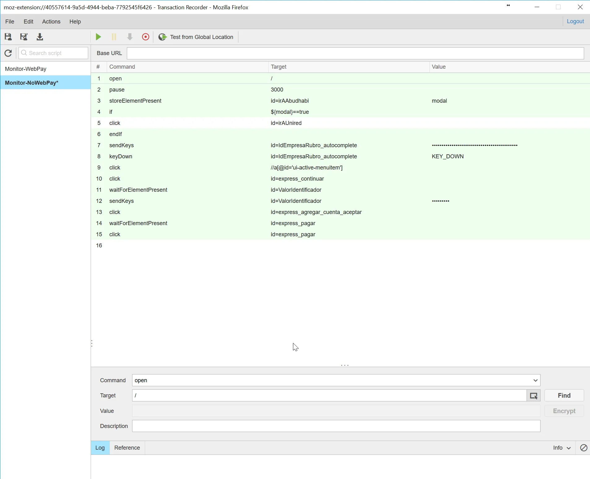 Editor de Scripts
